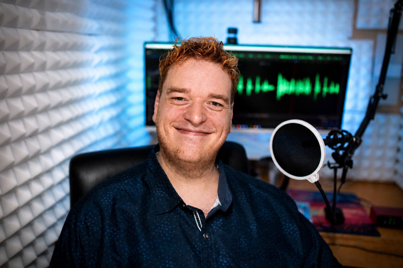 Zach in the studio